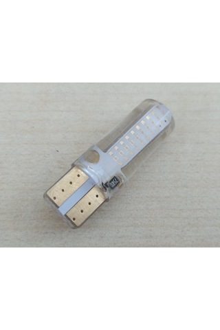 T10 Dipsiz Led Ampul 4adet Silikonlu Mavi 12v T10 Park, Sinyal, Plaka Ampulu