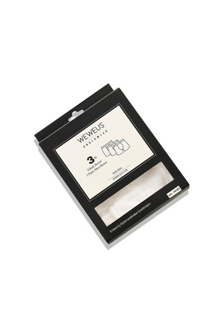 Weweus Beyaz 3'lü Micro Modal Premium Erkek Boxer 14183 Beyaz