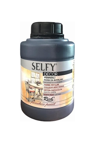 Rich Selfy Decor Vernikli Boya 1250 Cc 12874 Siyah