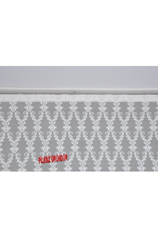 Kdk 6020 Model Krem Renk Pilesiz Tek Kanat Fon Perde 300 260 Cm