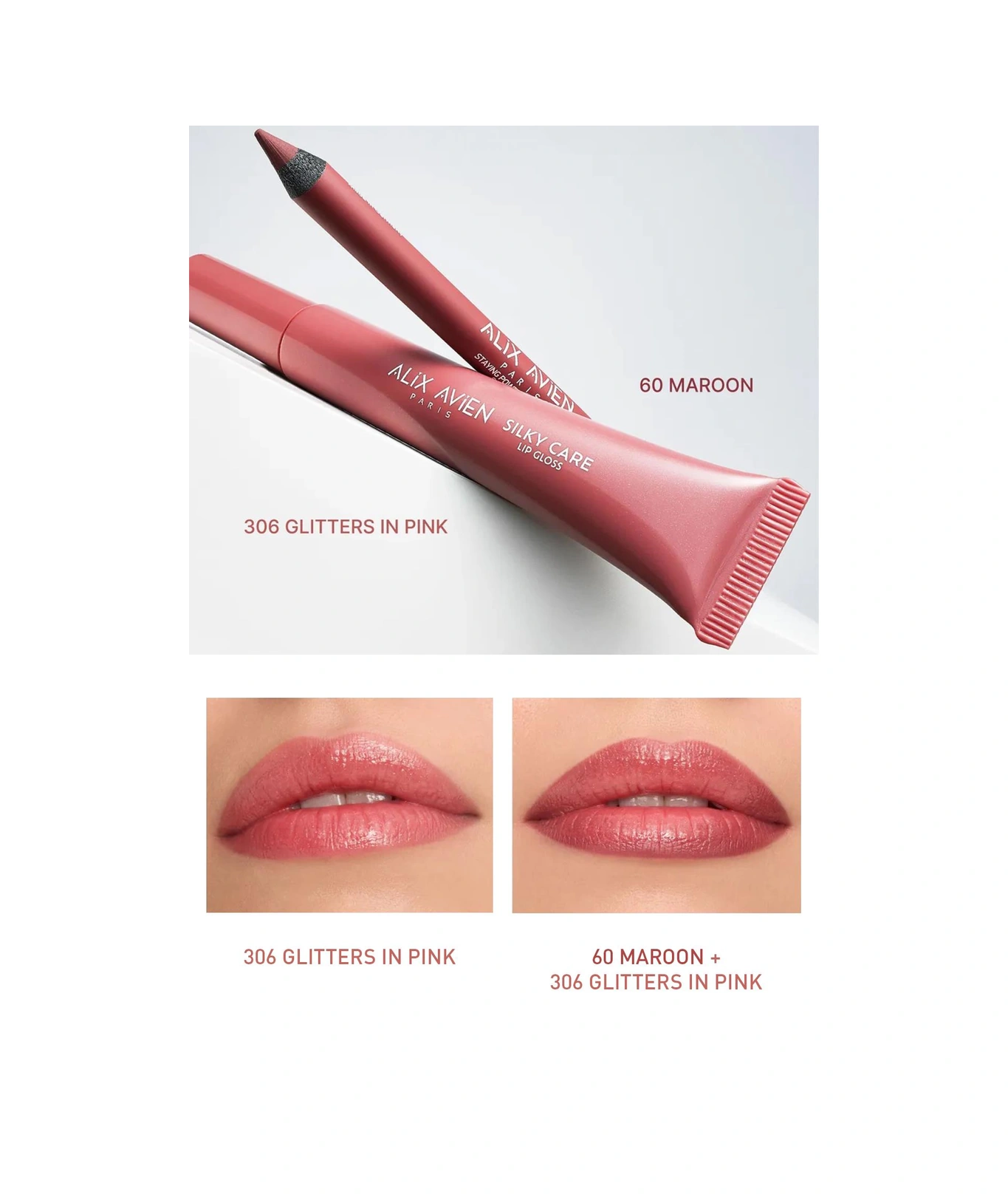 Alix Avien Dolgun Gürünüm Ve Nemlendirici Etkili Dudak Parlatıcısı Silky Care Lipgloss 306 Glutters In Pink