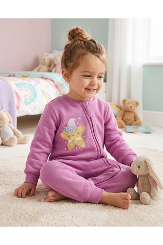 Motherlove Çocuk Uyku Tulumu 1.5 Tog 2-5 Yaş Fermuarlı Pamuklu Kumaş Pembe