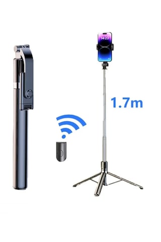 170 Cm Uzayabilen Ayaklı Selfie Çubuğu Tripod Özellikli