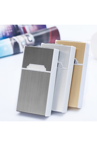 Padalink Usb Şarjlı 20'li Kapasiteli Alüminyum-abs Sigara Kutusu - Anti Basınçlı, Nem Koruyucu, Zeka Uyumlu Siyah Diğer