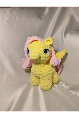 El Yapımı Tığ İşi My Little Pony Peluş Oyuncak Fluttershy 02 - Çok Renkli