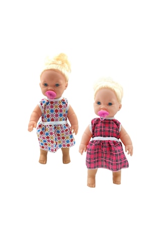 Mavi Gözlü Sarışın Ağlayan Ve Konuşan Emzikli Oyuncak Et Bebek 35cm