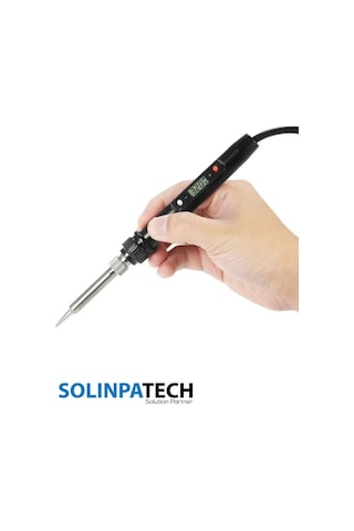 80w Lcd Ekranlı Isı Ayarlı Kalem Havya Sıcaklık Ayarlanabilir Lehim Makinası Lehim Stand Bant Pasta