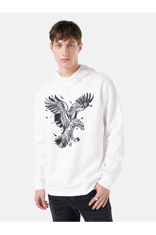 Colin's Colins Regular Fit Baskılı Beyaz Erkek Sweatshirt Cl1067471 Beyaz
