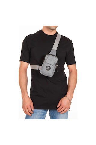 Bizoon Np261 Unisex Keten Kumaş Telefon Bölmeli Çapraz Askılı Omuz Çantası, Günlük Spor 001