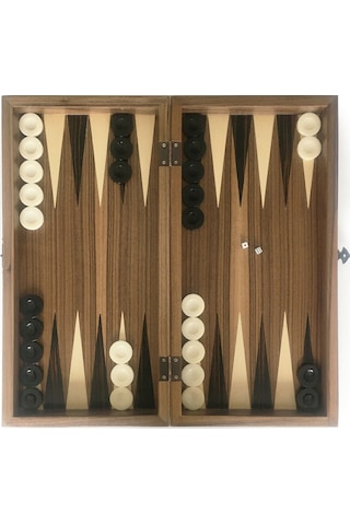 Star Ege Masif Ahşap Kareli Tavla Büyük