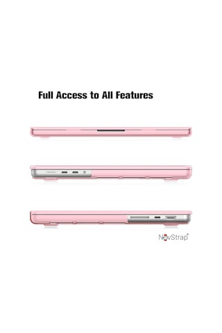 Novstrap Apple Uyumlu MacBook Pro 14 İnç M3 A2992 A2918 İle Parlak Kılıf + Siyah Klavye Kılıfı +film