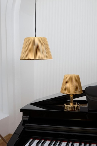 Modern Parlak Gold Deri Avize Gold