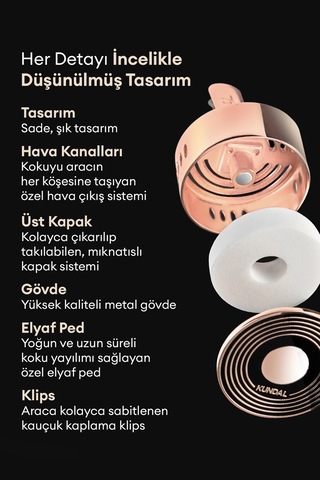 Klipsli Araba Kokusu Rose Gold Soft Soap Kundal Vent-clip Car Diffuser Rose Gold