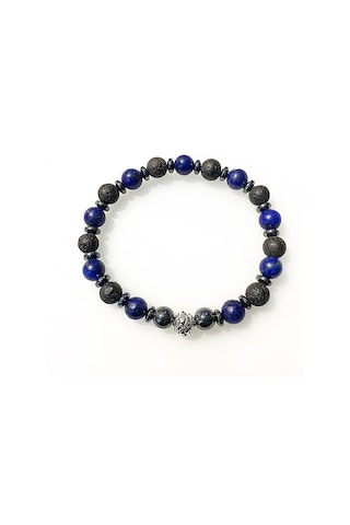 Lapis Lazuli - Lav Taşi - Hematit - Erkek Doğaltaş Bileklik Çok Renkli
