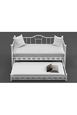 Reyo Kamelya Yavrulu Daybed Sedir Karyola Beyaz 90x190