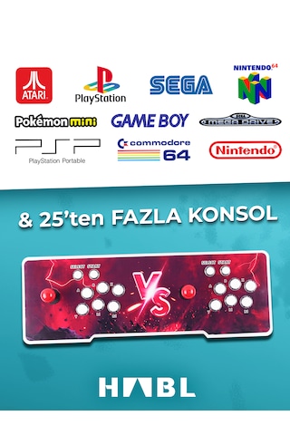 Habl 2025 Retro Arcade Oyun Konsolu 50500 Oyunlu Süper Box