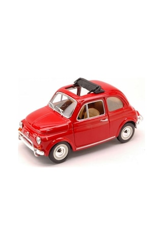 Burago Koleksiyon 1 / 24 Ölçek 1968 Fiat 500l Kırmızı Model Metal Araba