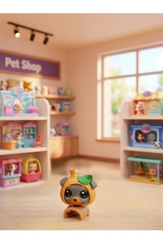 Minişler Pet Shop Sevimli Meyve Kostümlü Miniş Figür Ve Köpek Kulübesi Işıklı Paket Oyuncak