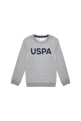 U.S. Polo Assn. Erkek Çocuk Gri Melanj Bisiklet Yaka Sweatshirt 50289143-VR086