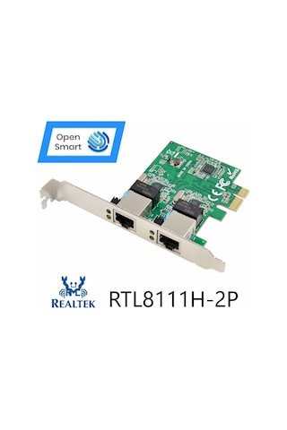 Open Smart 2 Port Realtek RTL8111H 1GbE Ethernet Kart - OPS7244RT