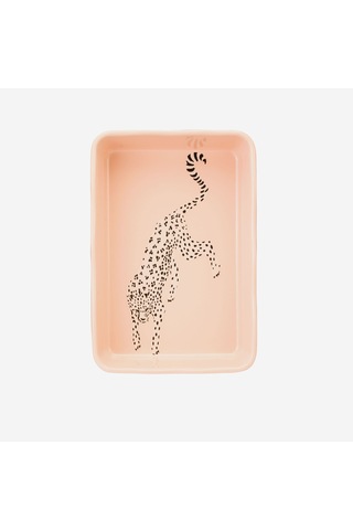 Pembe Porselen Fırın Kabı 26x18x6 Cm