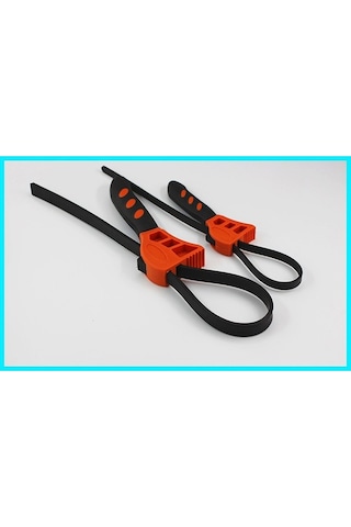 Pazly Çok Amaçlı Lastik Kayışlı Anahtar - Otomotiv, Musluk Açma Aleti Siyah, Kauçuk, 100mm/150mm Ayarlanabilir Siyah