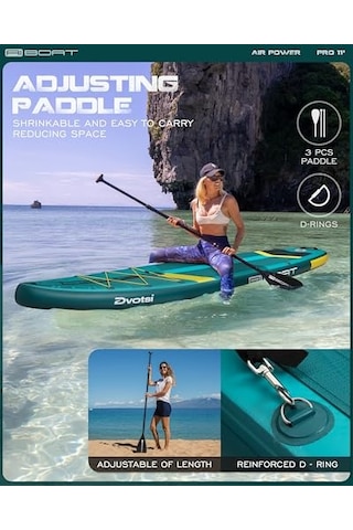 Aır Power Core Şişme Sup Board 335x86x15 Cm Geniş Ve Dengeli Stand Up Paddle Board Tam Set, Deniz & Göl Kullanımı