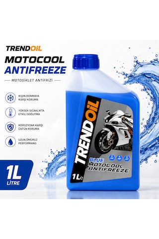 TRENDOİL Motocool Motosiklet Antifrizi 1 Litre Motor Soğutma Sıvısı Mavi