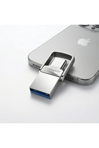 2'si 1 Arada Usb 3.2 Type-c Ve Usb 64gb Metal Flash Disk
