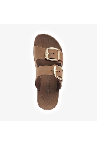 Greyder 59091 Taba Nubuk Hakiki Deri Kadın Terlik -1046 Taba 36