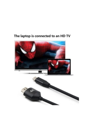 Novahub Usb Type-c'den Hdmı'ye 4k Uyumlu 2m Dönüştürücü Kablo, Jw332, Siyah, 40x25x10mm, Type-c Cihazlar İçin