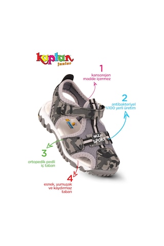 Kaptan Junior Erkek Çocuk Bebek Ortopedik Ayakkabı Sandalet Bazne 505 001
