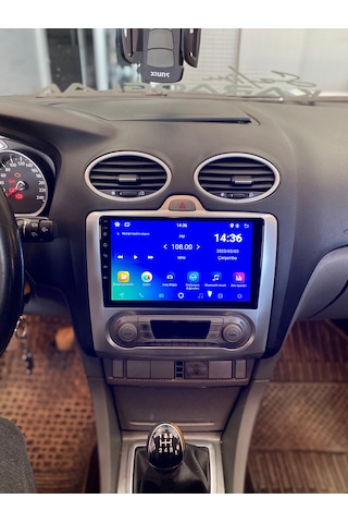 Ford Focus 2 Dijital Ac 2005-11 9" Gri Uyumlu Androıd Multimedya Gerçek 2/32 Kablosuz Carplay Geri Görüş Kameralı 9"