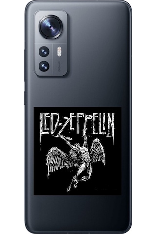 Xiaomi Mi 12 Uyumlu Şeffaf Kılıf Led Zeppelin Tasarımlı