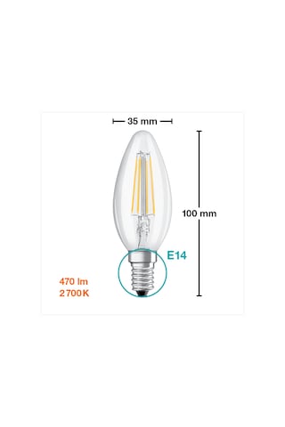 Osram Rustik Led Ampul Value Clb Buji 4w E14 2700k Sarı Işık