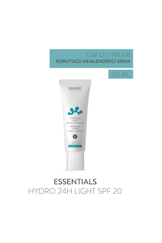 Babe Essentials Hydro 24H Light SPF20 50ml - Güneş Korumalı Nemlendirici Krem