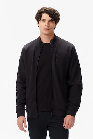 Nautica Erkek Siyah Classic Fit Fermuarlı Sweatshirt-11437 Siyah