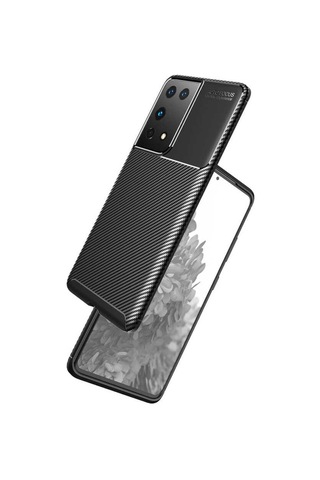 Samsung Uyumlu Galaxy S21 Ultra Kilif Karbon Silikon Case 389460052