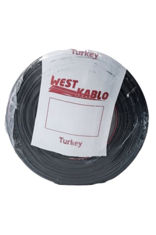 2x0,75 Siyah İzole Cca Kordon Kablo 100 Metre