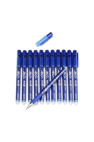 Reedark Silinebilir Plastik Kalemler - 0.5mm İnce Uç, Akıcı Yazı, 12 Adet/kutu - Ofis Ve Seyahat İçin Taşınabilir Mavi