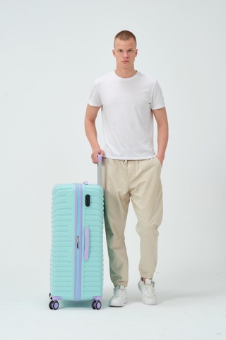 Keo-plus Turkuaz-lila Büyük Boy Silikon Kırılmaz Pp Valiz Turkuaz - Mor