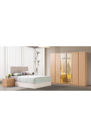 Rabat Mdf 6 Kapaklı Gardırop Ve Yatak Odası Takımı
