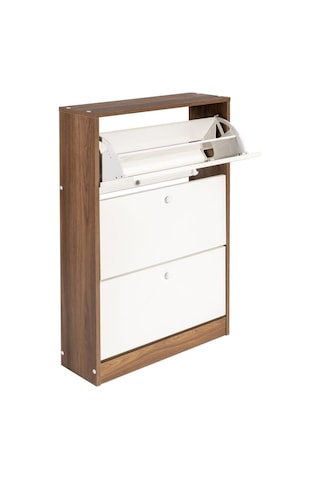 3 Katlı Modern Ayakkabılık Beyaz