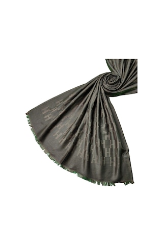 Mim Eşarp Işıl İpek - H Desen Kaşmir İpek Şal 75x190 Cm Acı Kahve
