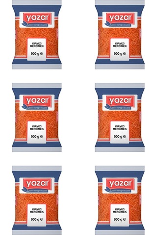 Yazar Kırmızı Mercimek 6 x 900 G