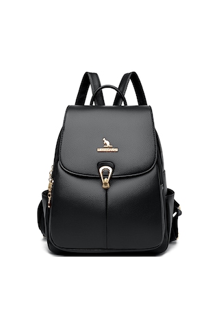 Suya Dayanıklı Düz Renk Kadın Sırt Çantası Retro Basit Büyük Kapasiteli Okul Çantası Boş Zaman Seyahat Bayan Öğrenci Sırt Çantasısiyah Diğer