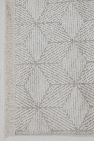 Çam Halı Norm 6211 Beyaz Romans Halı Modern Desenli Makine Halısı