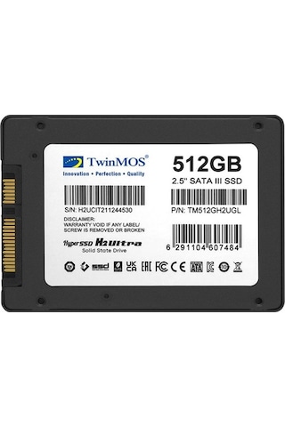 Twinmos Hyper 512gb 2.5'' Sata3 Ssd 580/550mb/s