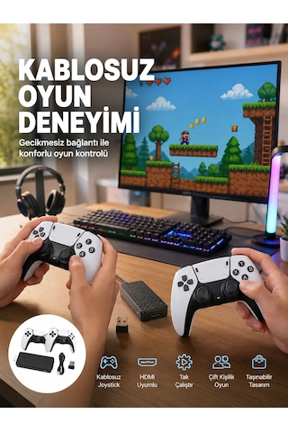 20600 Oyunlu Retro Oyun Konsolu Kablosuz Joystick Yeni Nesil Najmaddin