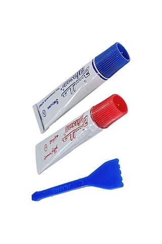 İran Yapıştırıcısı 18 gr İkiz Tüp 1 Adet Metal Yapıştırıcı Çift Karışımlı Demir Çelik Yapıştırıcısı Kuvvetli ve Dayanıklı İkiz Epoksi Yapıştırıcısı